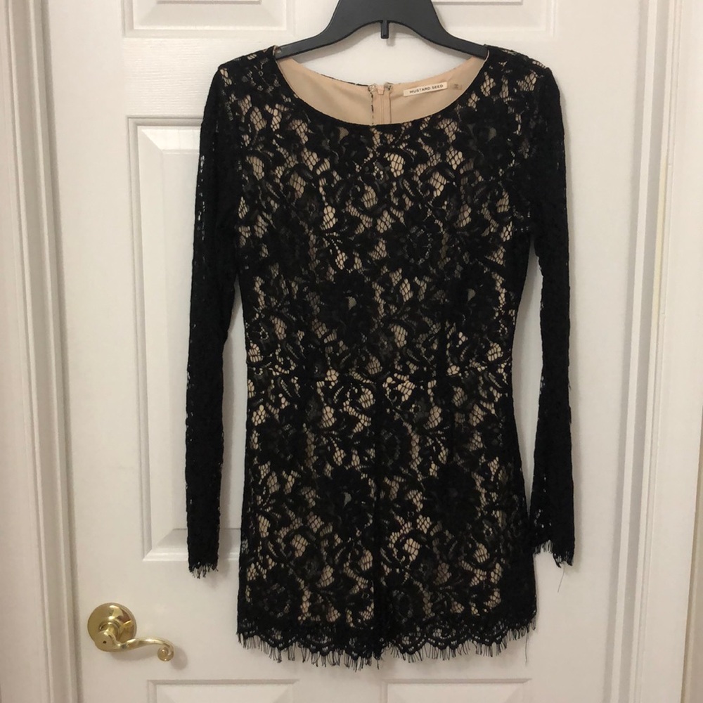 COPY - Lace Mustard Seed Romper great with heels